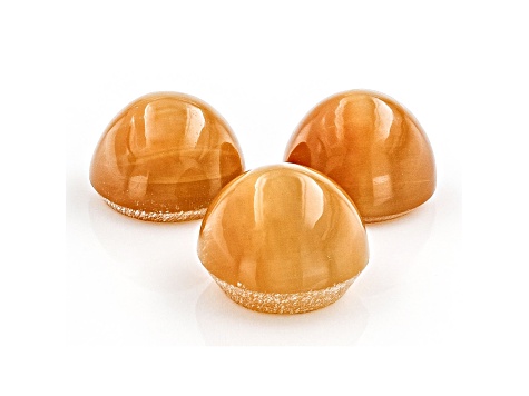 Fire Opal Cat's Eye Round Matched Set of 3 2.94ctw