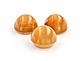Fire Opal Cat's Eye Round Matched Set of 3 2.94ctw