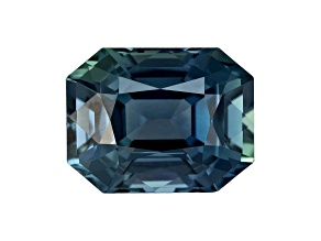Teal Sapphire Unheated 7.3x5.6mm Emerald Cut 1.73ct