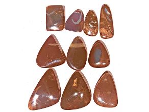Boulder Opal Free-Form Cabochon Set of 10 256ctw