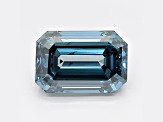 2.53ct Dark Blue Emerald Cut Lab-Grown Diamond SI2 Clarity IGI Certified