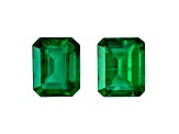 Emerald 5.1x4.1mm Emerald Cut Matched Pair 0.87ctw