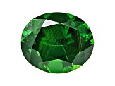 Demantoid Garnet with Horsetail 6.5x5.5mm Oval 1.06ct
