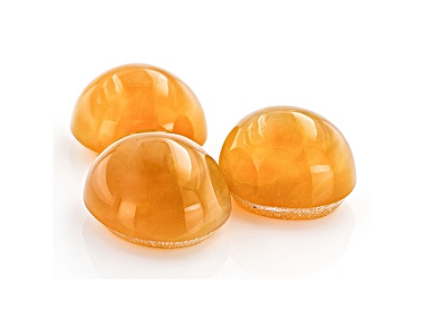 Fire Opal Cat's Eye Oval Matched Set of 3 5.39ctw