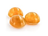 Fire Opal Cat's Eye Oval Matched Set of 3 5.39ctw