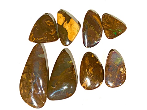 Boulder Opal Free-Form Cabochon Set of 8 291ctw