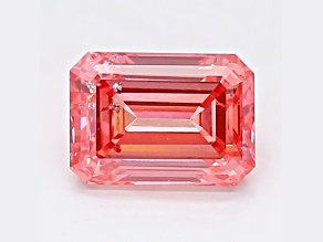 1.54ct Vivid Pink Emerald Cut Lab-Grown Diamond SI2 Clarity IGI Certified