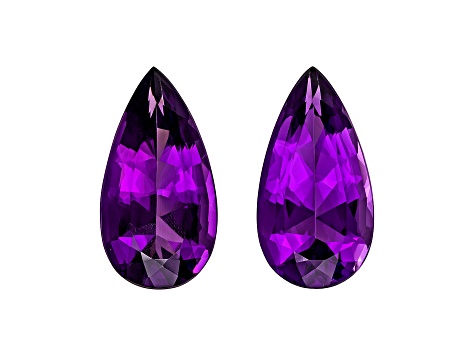 Amethyst 22x12mm Pear Shape Matched Pair 21.23ctw