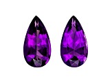 Amethyst 22x12mm Pear Shape Matched Pair 21.23ctw