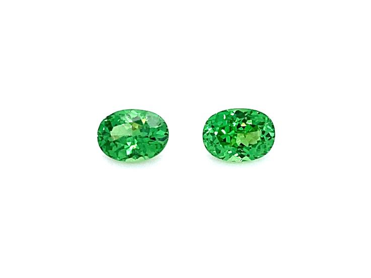 Tsavorite 7.54x5.55mm Oval Matched Pair 2.63ctw