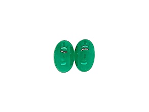 Colombian Emerald 12.1x7.6mm Oval Cabochon Pair 6.22ct