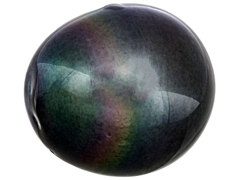 Cultured Tahitian Pearl 14.8mm Drop Purple/Green