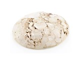 White Horse Agate 33x30mm Oval Cabochon 64.34ct