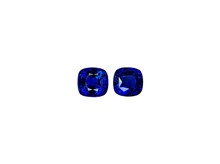 Sapphire 12mm Cushion Matched Pair 22.77ctw