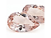 Morganite 12x8mm Pear Shape Matched Pair 4.90ctw