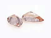 Morganite 12x8mm Pear Shape Matched Pair 4.90ctw