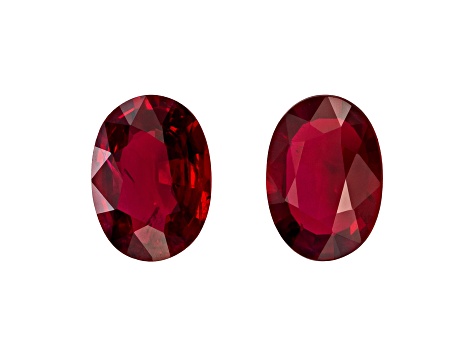 Ruby 6.9x5mm Oval Matched Pair 1.54ctw
