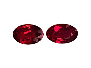 Ruby Unheated 7.2x4.8mm Oval Matched Pair 2.18ctw