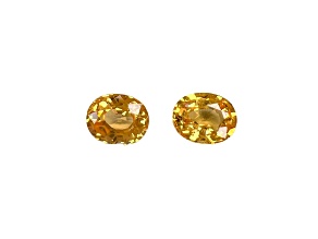 Yellow Sapphire 6.5x5mm Oval Matched Pair 2.15ctw