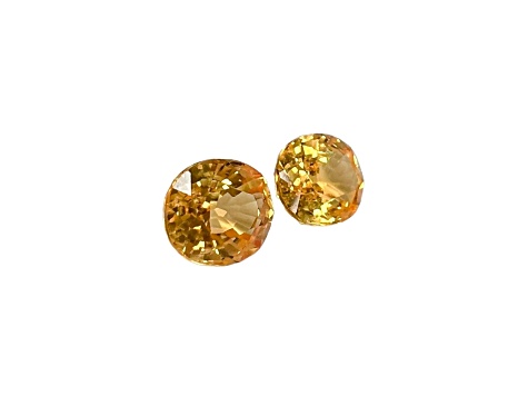 Yellow Sapphire 6.5x5mm Oval Matched Pair 2.15ctw