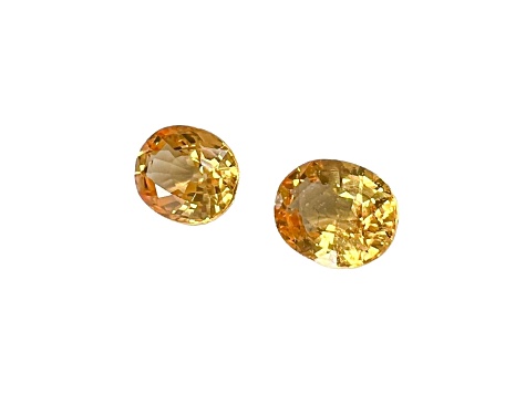 Yellow Sapphire 6.5x5mm Oval Matched Pair 2.15ctw