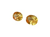 Yellow Sapphire 6.5x5mm Oval Matched Pair 2.15ctw