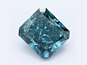 1.23ct Dark Blue Radiant Cut Lab-Grown Diamond VS2 Clarity IGI Certified