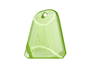 Uranium Glass 34.37x29.07mm Trapezoid Cabochon Focal Bead