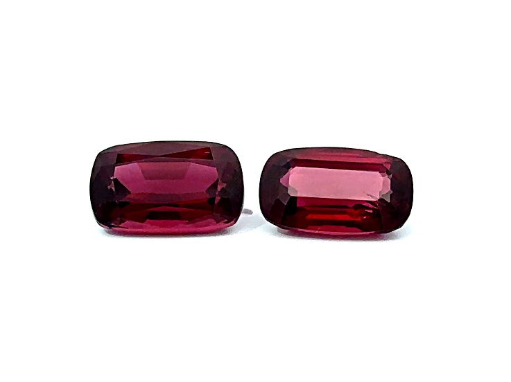 Rhodolite 13x8mm Cushion Matched Pair 11.96ctw