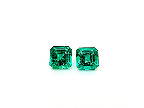 Emerald 5.4mm Emerald Cut Matched Pair 1.51ctw