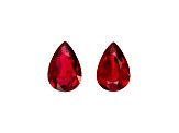 Ruby 7.1x4.8mm Pear Shape Matched Pair 1.63ctw