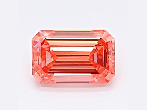 1.25ct Intense Pink Emerald Cut Lab-Grown Diamond VS1 Clarity IGI Certified