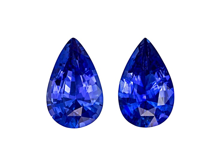 Sapphire 8x5mm Pear Shape Matched Pair 1.83ctw