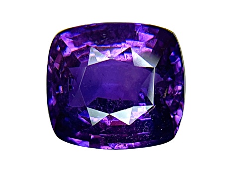 Purple Sapphire Loose Gemstone Unheated 13.7x12.4mm Cushion 12.62ct