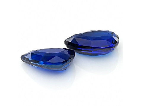 Blue Sapphire 12.69x8.55mm Pear Shape Matched Pair 9.36ctw