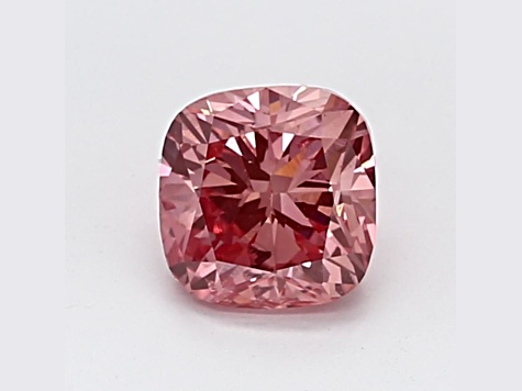 0.81ct Vivid Pink Cushion Lab-Grown Diamond SI2 Clarity IGI Certified