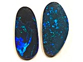 Opal on Ironstone Free-Form Doublet Set of 2 2.70ctw