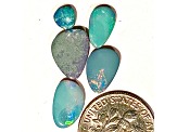 Opal on Ironstone Free-Form Doublet Set of 5 5.00ctw