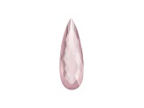 Rose Quartz 24x8mm Checkerboard Pear Shape 7.50ct