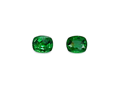 Tsavorite 6.05x5mm Cushion Matched Pair 1.35ctw