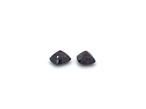Brown-Purple Spinel 9.5x8.5mm Rectangular Cushion Matched Pair 7.57ctw