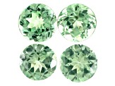 Tsavorite Garnet 5mm Round Set of 4 2.42ctw