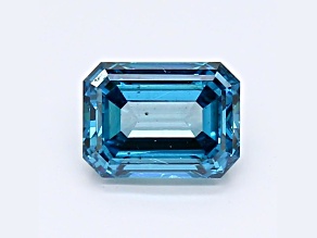 1.03ct Deep Blue Emerald Cut Lab-Grown Diamond SI1 Clarity IGI Certified