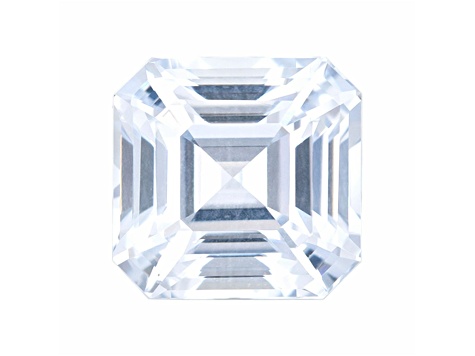 White Sapphire Loose Gemstone 6.6mm Emerald Cut 2.07ct