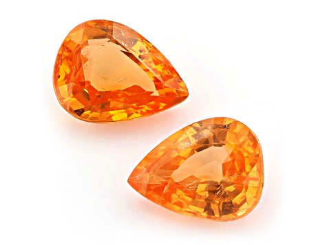 Spessartite Garnet 9x7mm Pear Shape Matched Pair 4.38ctw