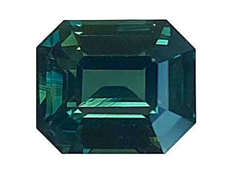 Green Sapphire Loose Gemstone 7.0x5.9mm Emerald Cut 1.68ct