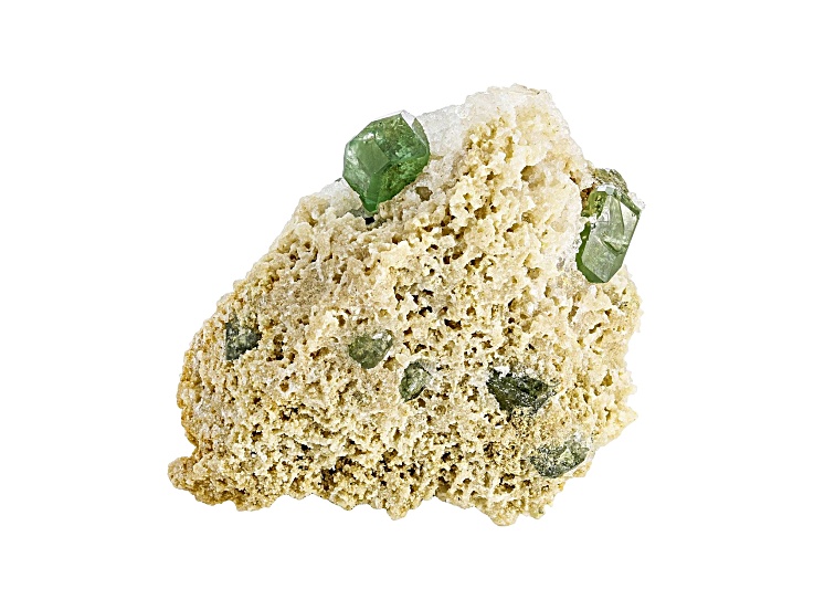 Demantoid in Matrix Mineral Specimen 20.33g approximately 3.30x2.47x3.11cm