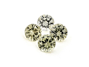 Montana Pale Yellow Sapphire Unheated 2mm Round Set of 4 0.14ctw