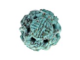 TURQUOISE APPROXIMATELY 14-15MM DRAGON BEAD CARVING COLOR VARIES