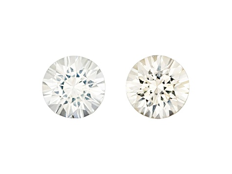 White Sapphire 5.5mm Round Matched Pair 1.62ctw